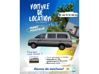 Starex 12 places a louer avec chauffeur